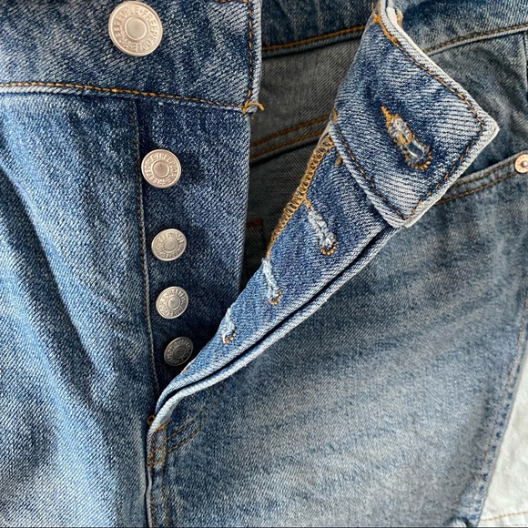 Free People | Patched Denim Mini Skirt | Skirt - Picture 4 of 10